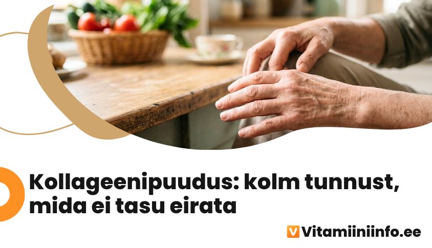 Kollageeni puudus - naha ja liigeste tervise illustratsioon