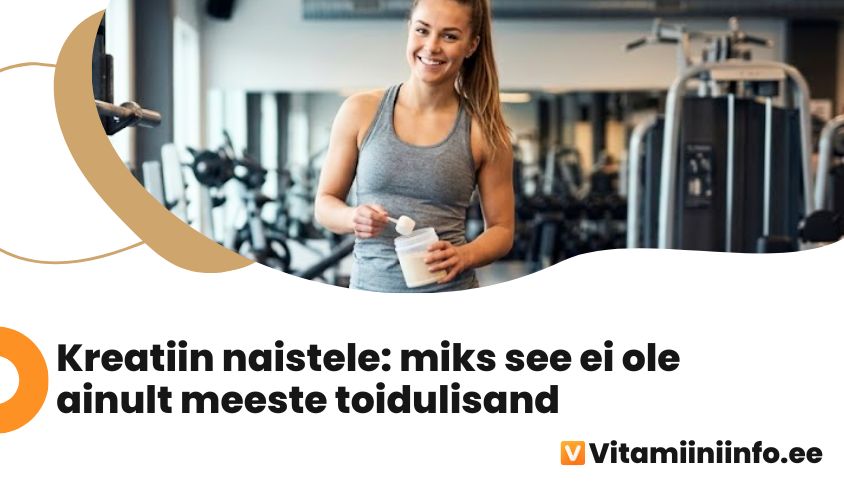 Naine jõusaalis kreatiiniga – kreatiin naistele lihasmassi ja luutiheduse toetamiseks