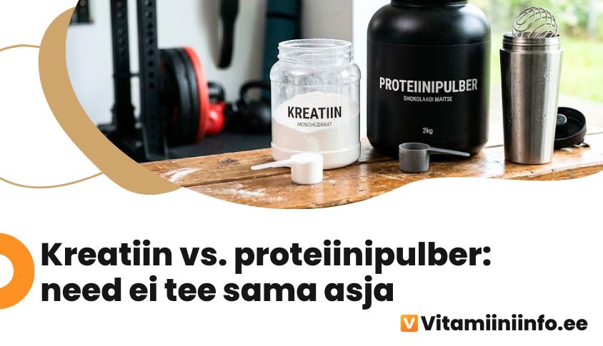 Kreatiin ja proteiinipulber kõrvuti – sporditoidulisandite võrdlus
