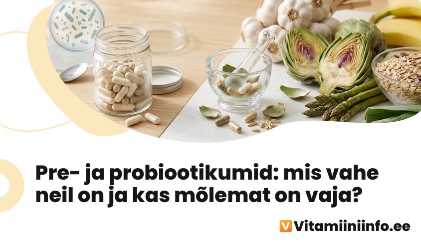 Probiootikumid ja prebiootikumid – kapslid ja prebiootilised toidud koos