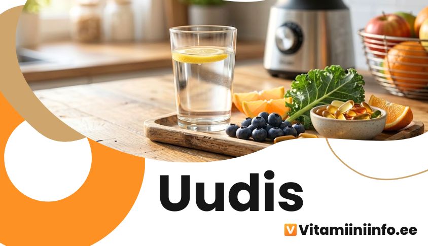Vitamiinikapslid ja ajuskaneering laual, ajuvähk ja vitamiinravi teadusuuring